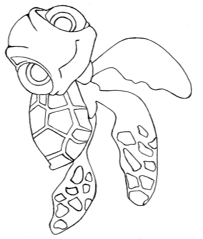 finding nemo coloring pages crush