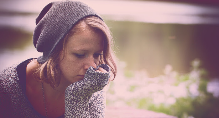 mujer triste