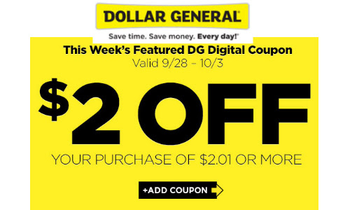 New Dollar General Coupon: $2 off Purchase of $2.01 or More :: Southern ...