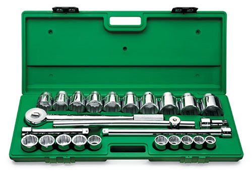 SK 4725 25 Piece 3/4-Inch Drive 12 Point 7/8-Inch to 2-1/4-Inch Socket Set On Sale
