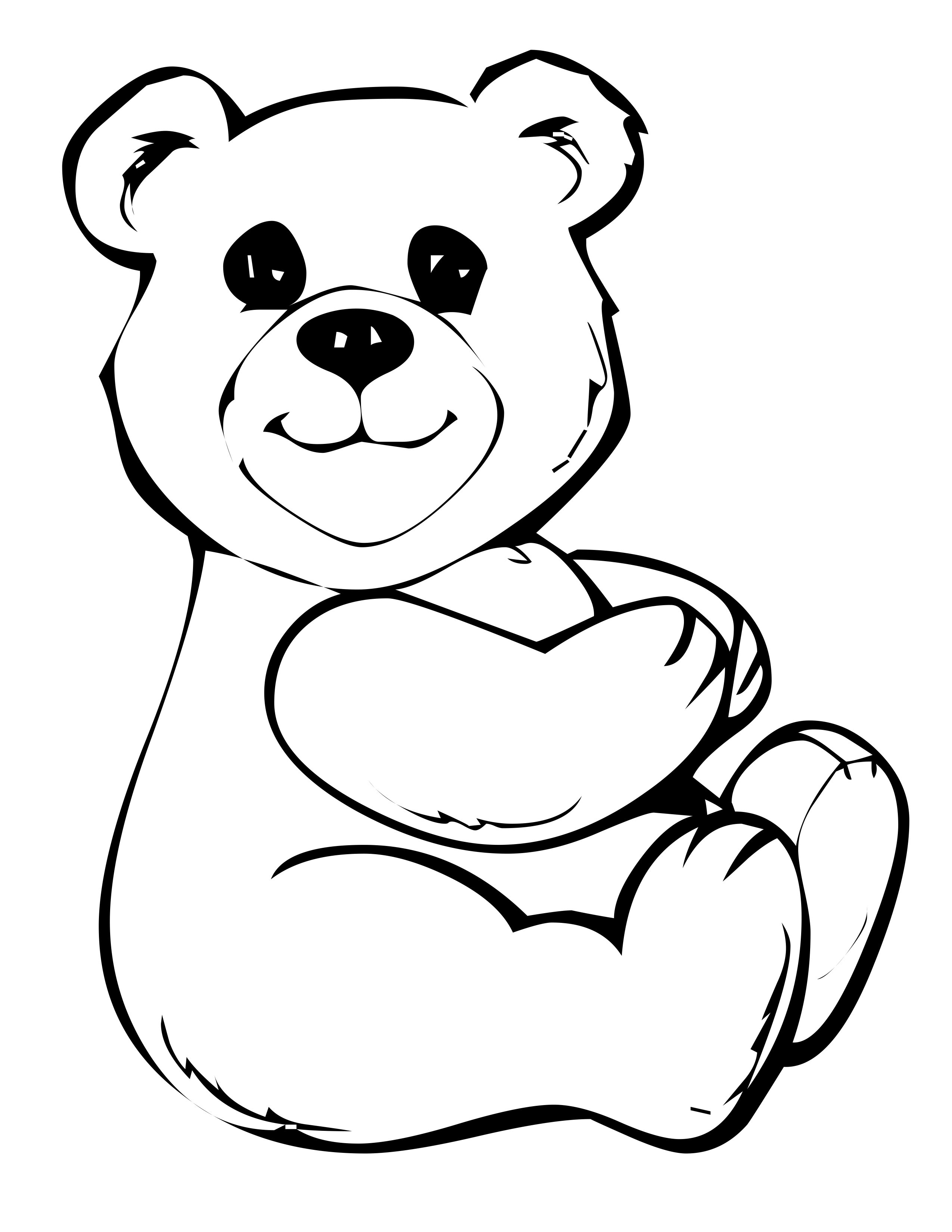 Dessin coloriage ours gratuit