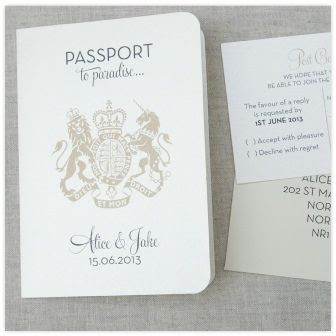 passport wedding invitations | Handmade Wedding Invitations - Passport ...