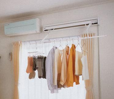 マンション室内物干し 部屋干し 壁取付洗濯物干し リビングにぴったり Diyとインテリア生活