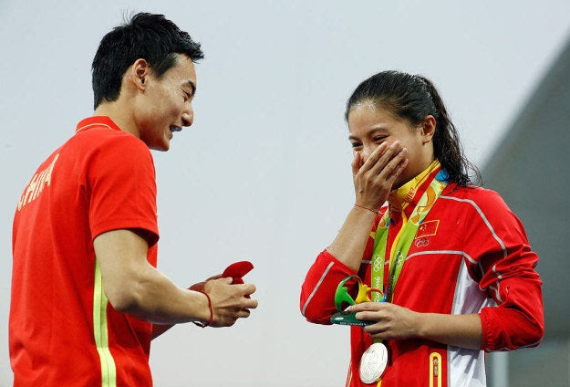 It's the veritable spate —spate, I tell you! — of marriage proposals, the likes of which we've maybe never seen in another Olympics.