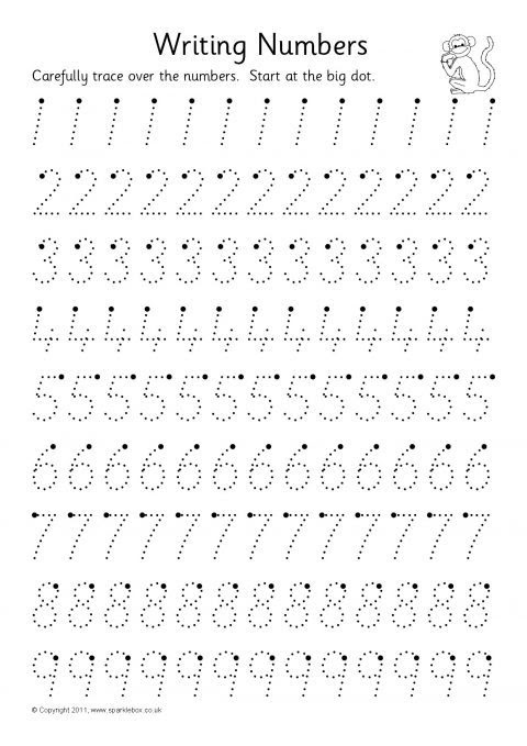 writing numbers formation worksheets sb5006 sparklebox