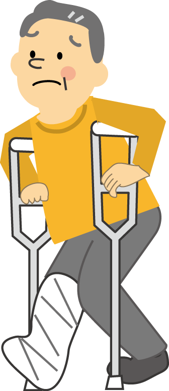 骨折 腰痛 関節痛のイラスト 無料イラスト フリー素材