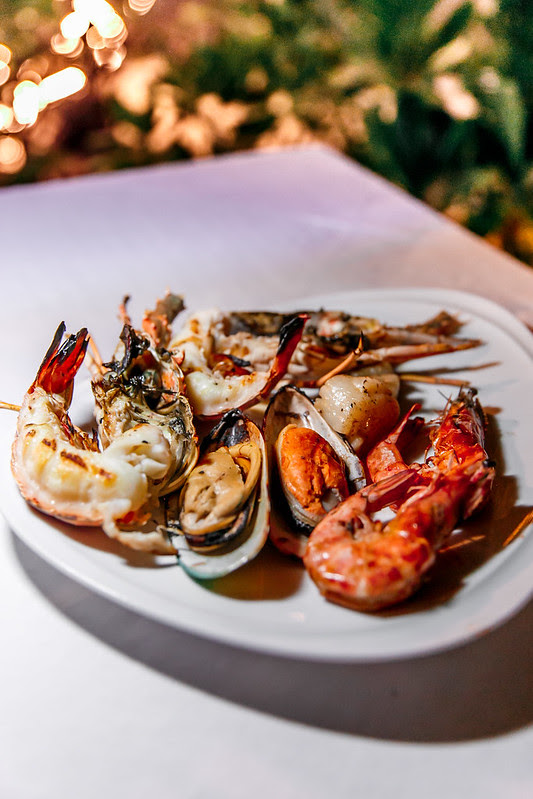 freshly grilled seafood by the beach, Chaweng Noi Beach, Ko Samui, Thailand