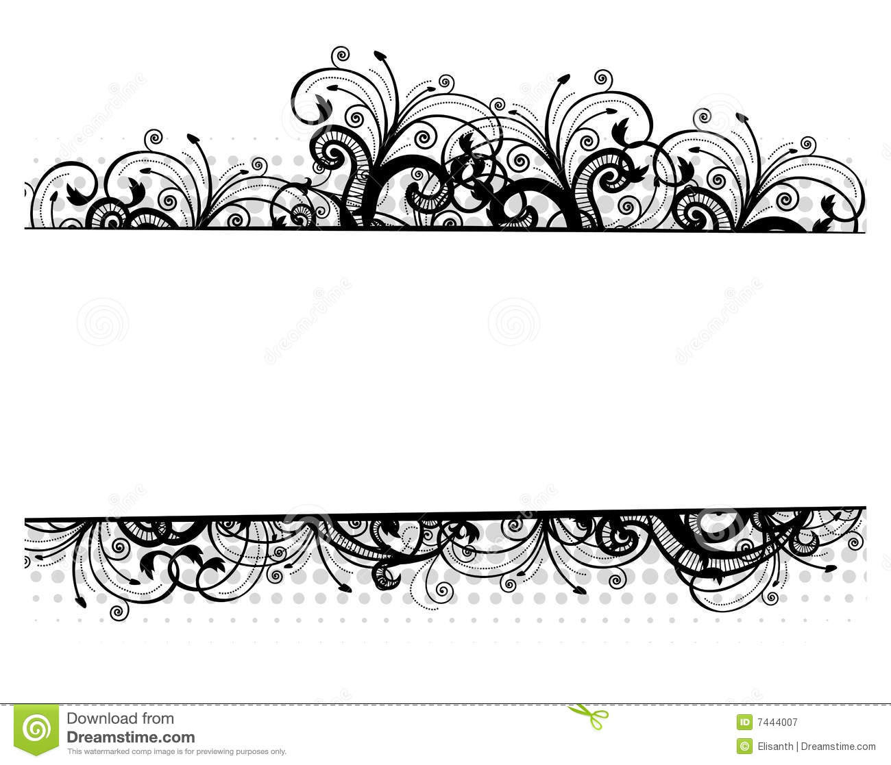 Download 16 Vector Flower Black Border Images - Free Vector Borders ...