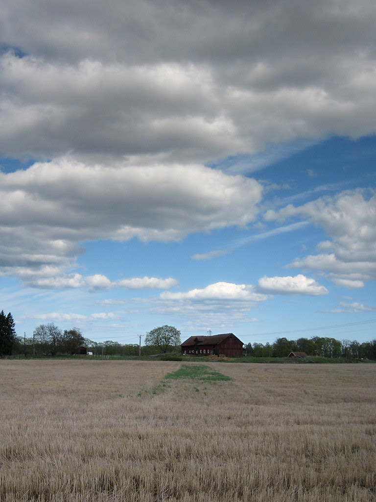 Sky over an old barn