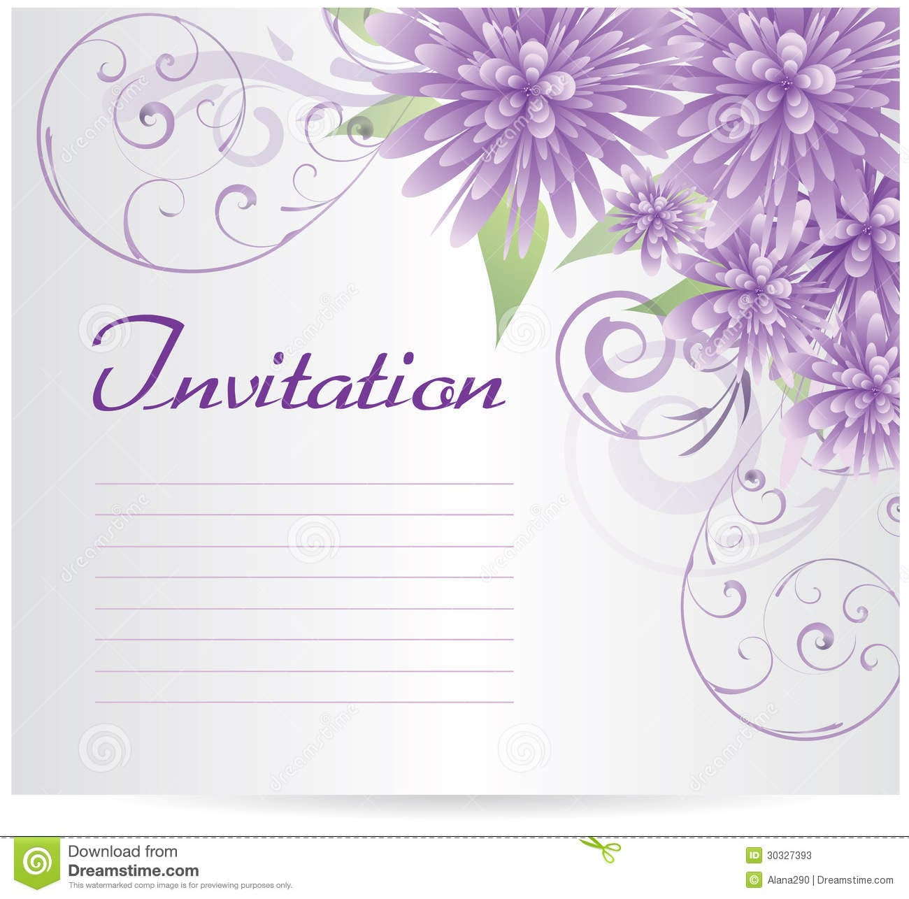 Butterfly invitation template 5x7 A4 free sample