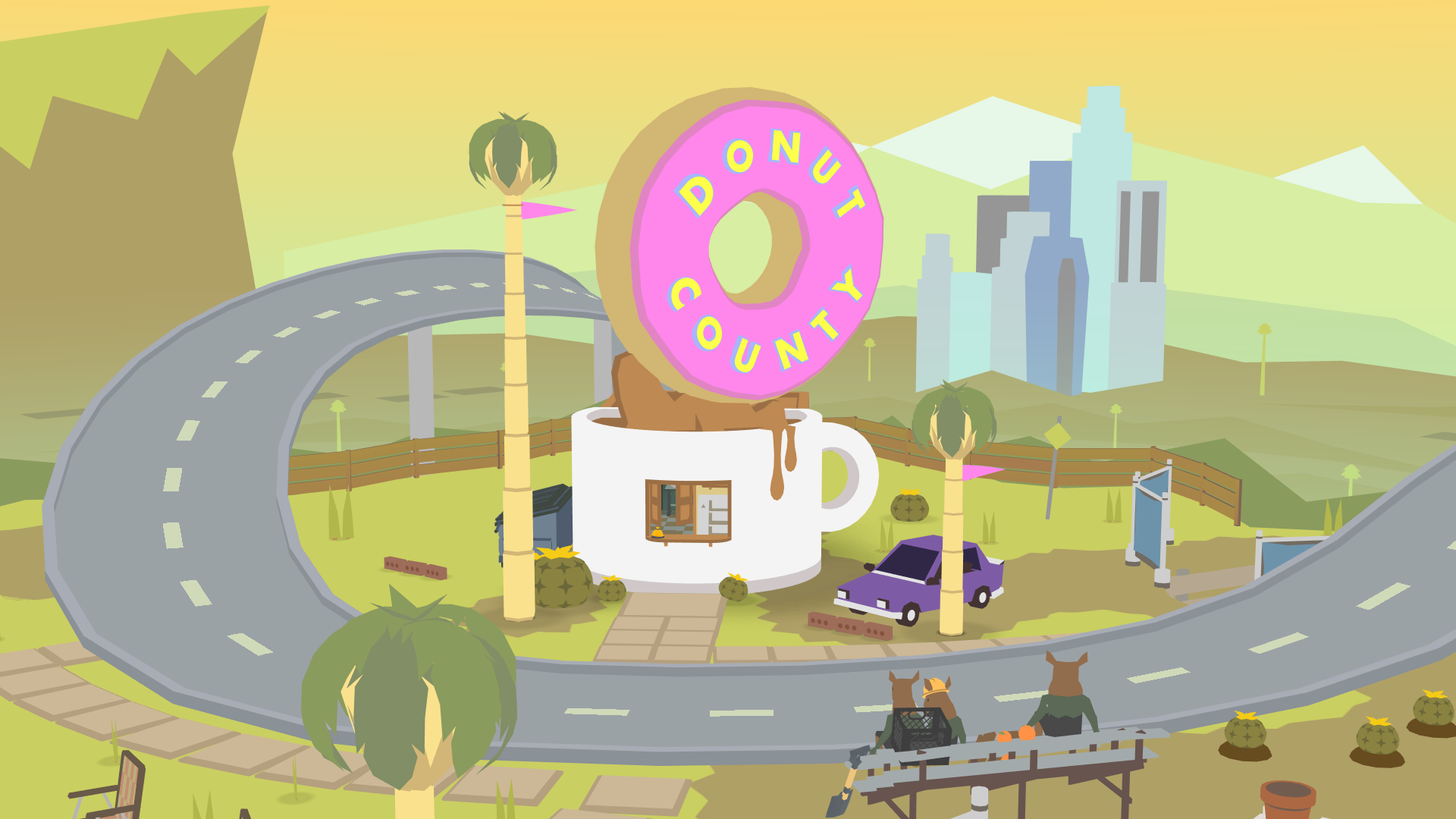 Donut County - meet the locals steal their trash and throw them in a hole