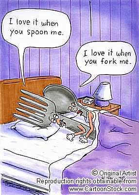 They were spooning