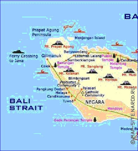 Interactive touristique carte de Bali Interactive touristique carte de Bali