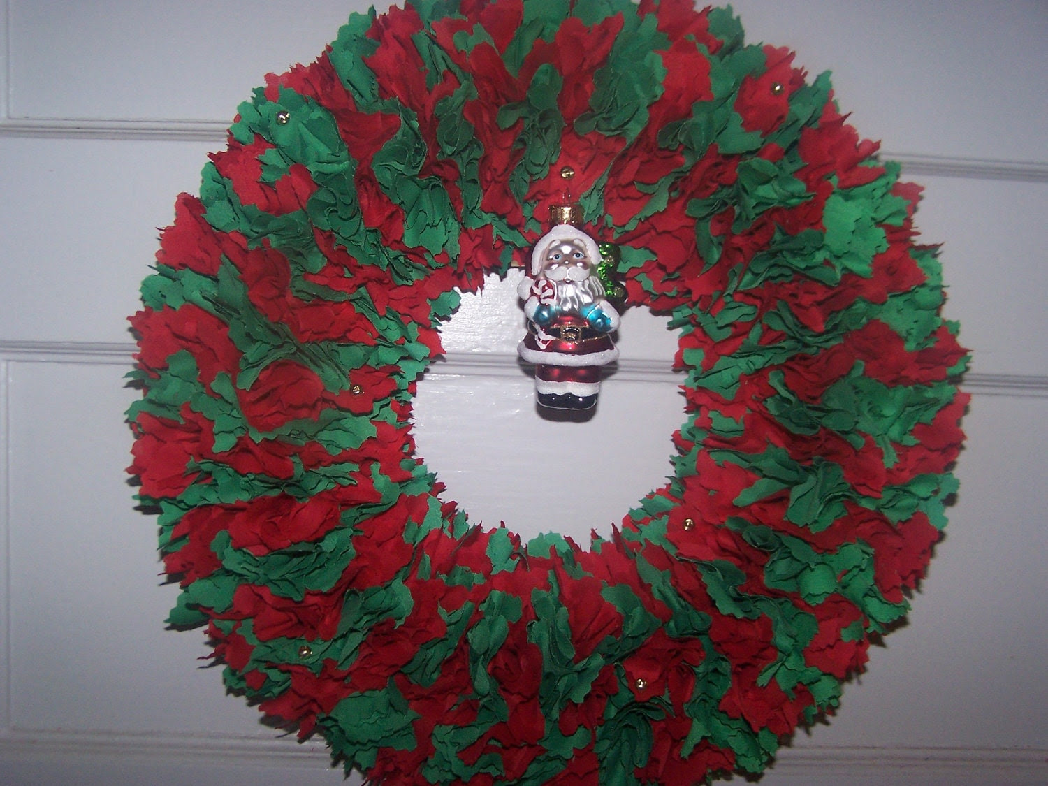 Christmas Santa Fabric Wreath