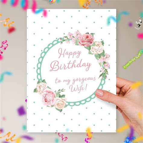 birthday card for my amazing wife template editable online