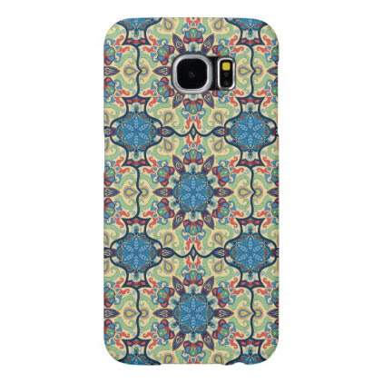 Colorful abstract ethnic floral mandala pattern de samsung galaxy s6 case
