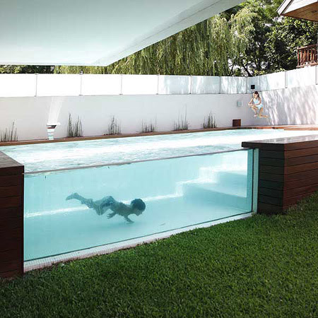 Modern Home Boasts Stunning Above-Ground Outdoor Pool - TechEBlog
