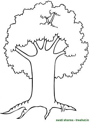 trees coloring pages and clipart