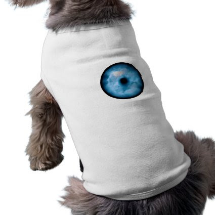 Light Blue cloudy eye graphic Dog T Shirt