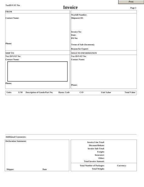 international commercial invoice template Here's What - AH