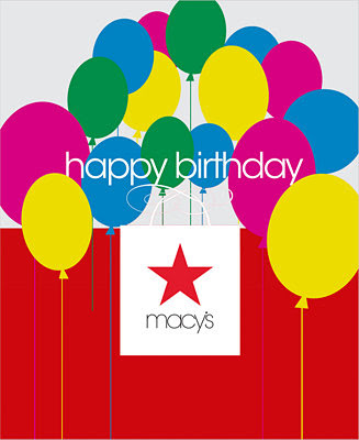 Happy Birthday Macy's Bag E-Gift Card - Gift Cards - Macy's