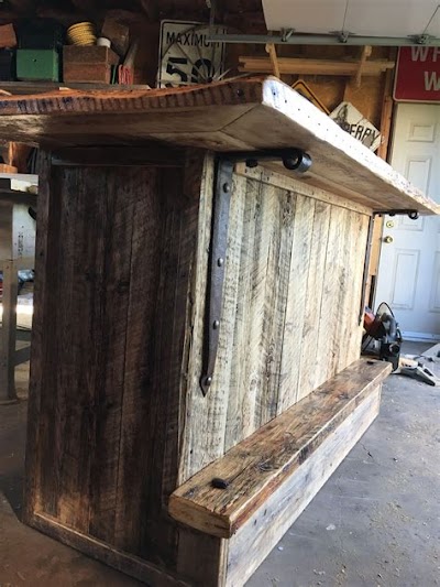 Barn Board Bar With Silo Structure