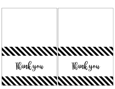 Regular paper is too flimsy for greeting cards, so cardstock . free thank you cards print free printable black and white thank you