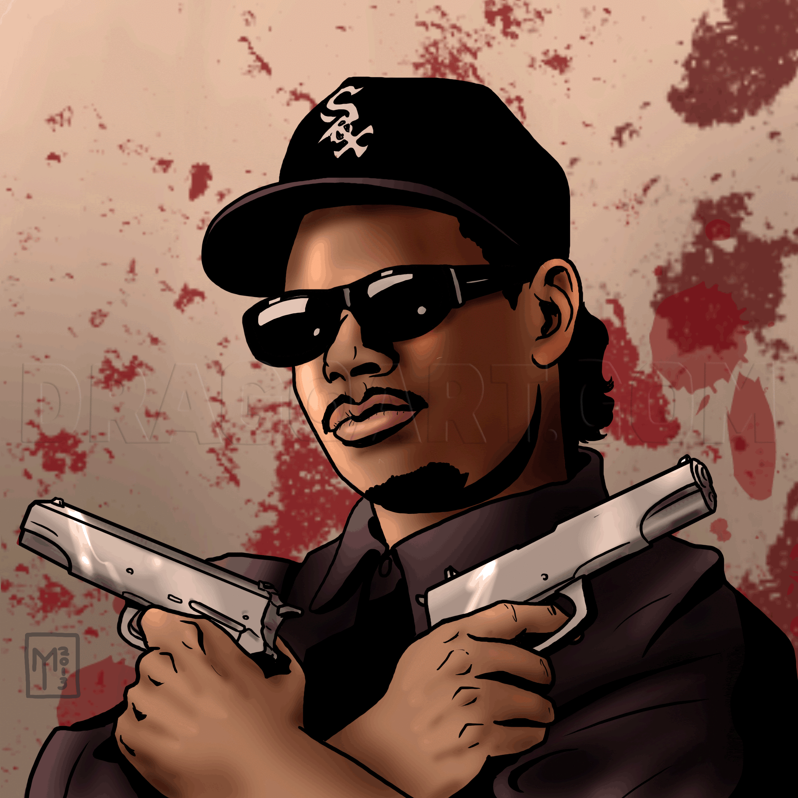 How To Draw Eazy E, Eazy E, Step by Step, Music, Pop Culture, FREE ...