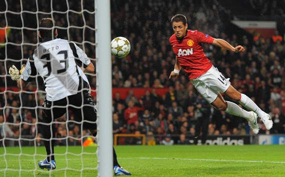 UEFA Champions League :   Javier Hernandez ,  Manchester United and Braga