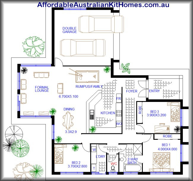 3 Bedroom Low Set Home Open Plan Australian Kit Homes 3 Bedroom Low Set Home Open Plan Australian Kit Homes