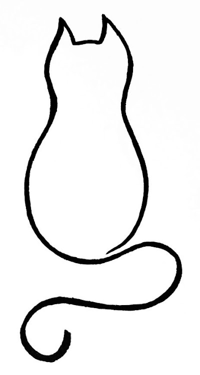 Line Art Tattoos Cat