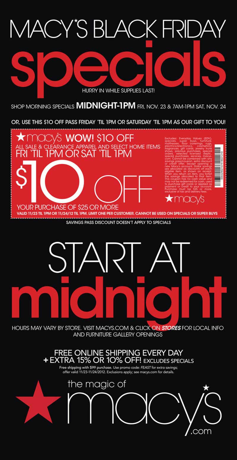 ... Macyâs has great deals all year long â make sure to check out Macy