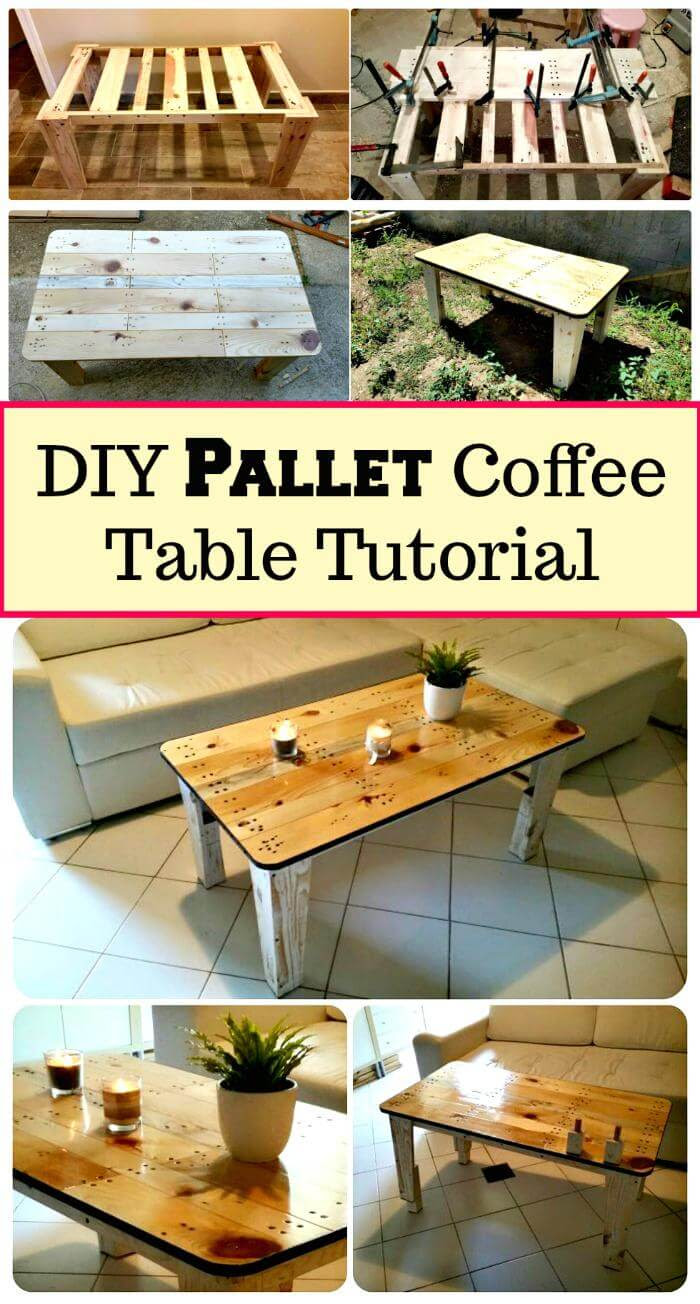 DIY Pallet Coffee Table Tutorial - DIY &amp; Crafts