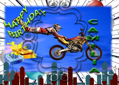 Maison Personnalise Motocross Moto Racing Anniversaire Carte De Vœux Toute Occasion Fetes Occasions Speciales