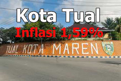 Ambon, Malukupost.com - Badan Pusat Statistik (BPS) Provinsi Maluku mencatat Kota Tual pada September 2017 mengalami inflasi sebesar 1,59 persen dengan indeks harga konsumen (IHK) 153,62. "Terjadi inflasi sebesar itu membuat Kota Tual menduduki rangking pertama dari 82 kota IHK di Indonesia," kata Kepala BPS Provinsi Maluku, Dumangar Hutauruk, di Ambon, Senin (2/10). Sedangkan inflasi terendah terjadi di Kota Mamuju dan Kota Depok masing-masing 0,01 persen dengan IHK masing-masing 129,55, dan 128,56.
