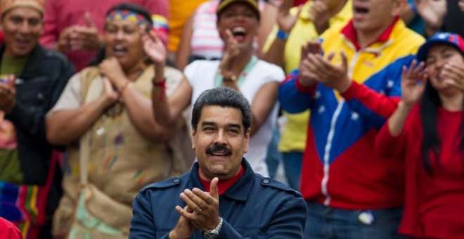 El presidente de Venezuela, Nicolás Maduro en un acto de apoyo al Gobierno. EFE/MIGUEL GUTIERREZ