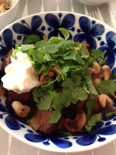 african stew, cashews