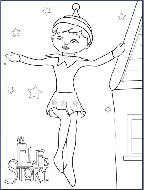 bretties elf   shelf coloring pages images