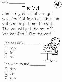  printable worksheets for kindergarten reading comprehension in 2020