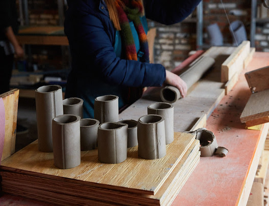 Assemble have instructed the A/D/O team in tile production. Image Courtesy of Sam Nixon