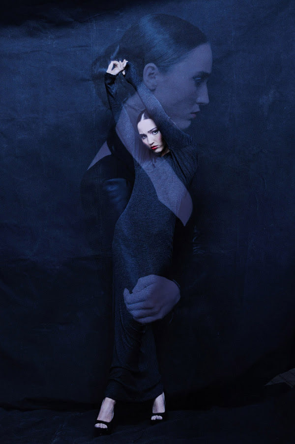  In Development, montage image Editorial Fashion Story shot againt black canvas background