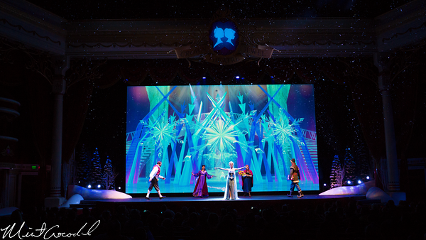 Disneyland Resort, Disney California Adventure, Frozen Fun, Frozen, Hollywood Land, Animation, Building, Muppet Vision 3D, For The First Time In Forever, Sing, Along, Celebration, Crown, Jewel, Theatre, Anna, Elsa, Kristoff