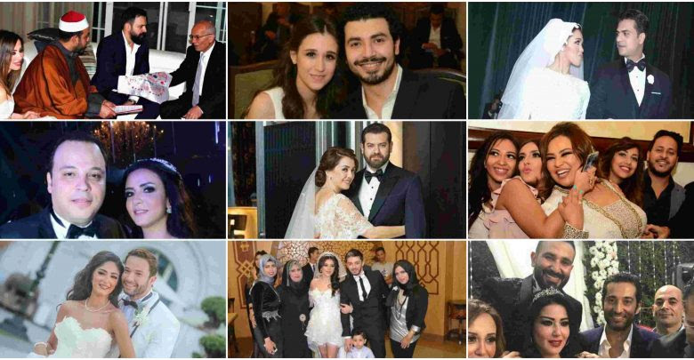 اشهر الزيجات للفنانين والفنانات 2017