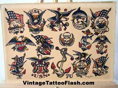 Sailor Jerry Tattoo Flash Sheet 7u