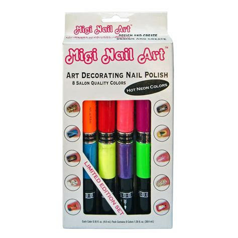 migi nails migi art nail polish   duo neon color set