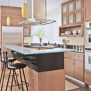 kitchen with eating counter