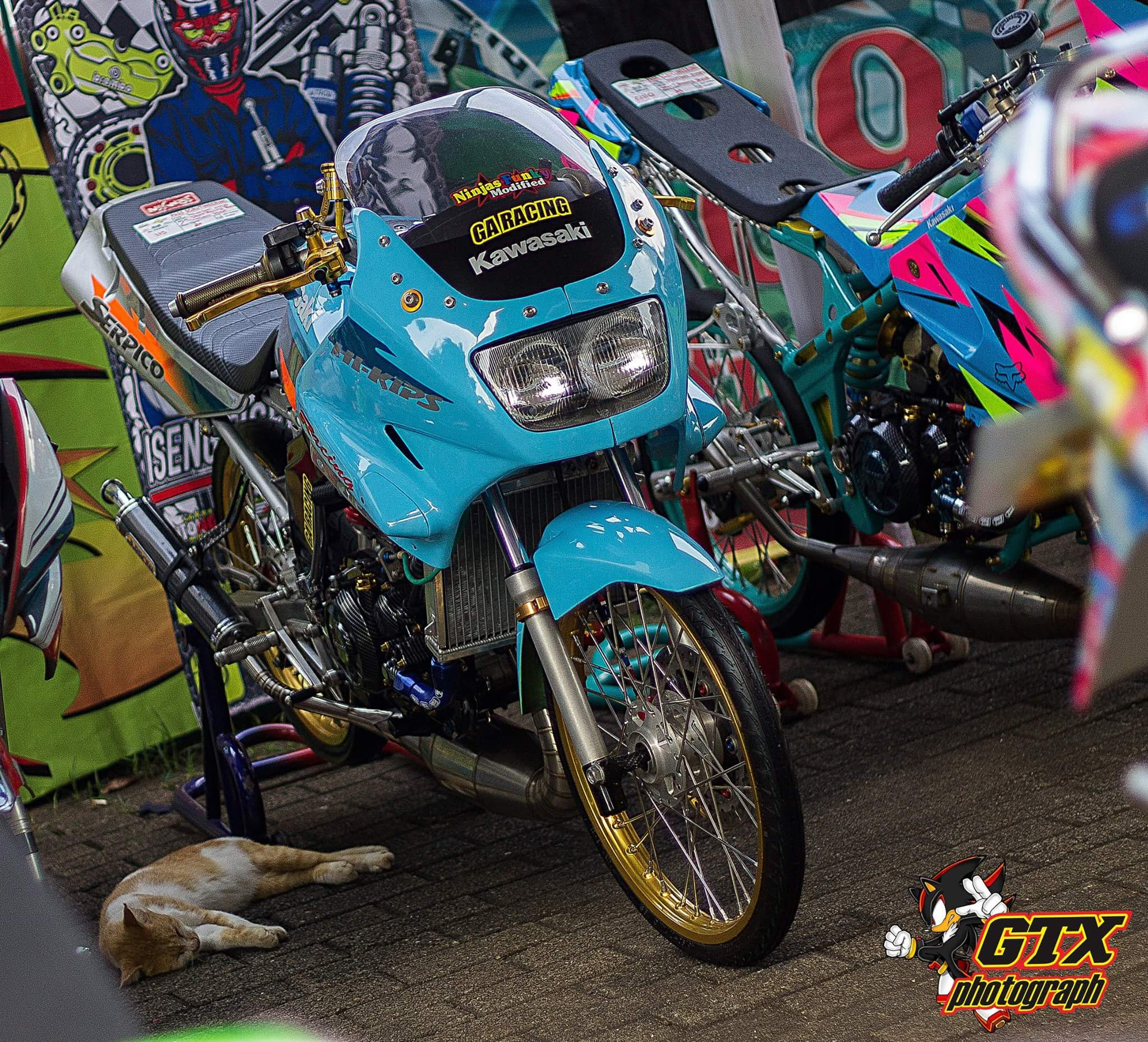 Kumpulan Modifikasi Ninja 150RR Thailook Airbrush Di Parjo 2016 Kumpulan Modifikasi Ninja 150RR Thailook Airbrush Di Parjo 2016