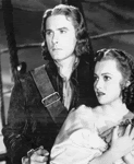Errol et Olivia de Havilland dans Captain Blood