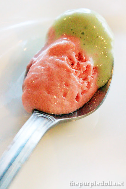 Pistachio and Strawberry Ice Cream