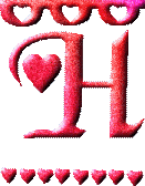 Lettre H Alphabet Coeur Majuscule